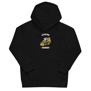 Furrow & Fields Kids Hoodie Black / 4Y Junior Digger JCB 3CX | Kids Hoodie Quality Farmers Merch