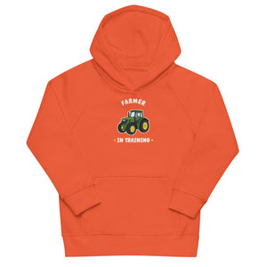Furrow & Fields Kids Hoodie Burnt orange / 4Y Farmer in Training John Deere 6R 250 | Kids Hoodie Quality Farmers Merch
