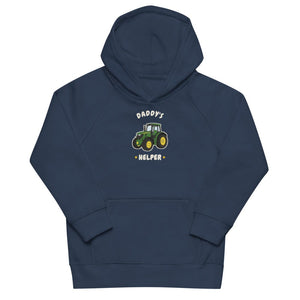 Furrow & Fields Kids Hoodie French Navy / 4Y Daddy's Helper John Deere 6R 250 | Kids Hoodie Quality Farmers Merch