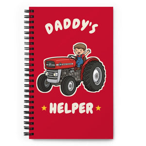 Furrow & Fields Kids Notebook Daddy's Helper Massey Ferguson 135 | Kids Notebook Quality Farmers Merch