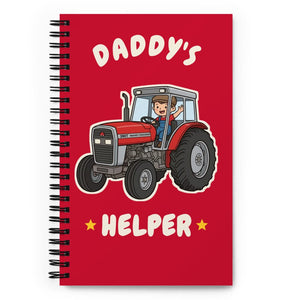 Furrow & Fields Kids Notebook Daddy's Helper Massey Ferguson 390T | Kids Notebook Quality Farmers Merch