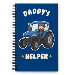 Furrow & Fields Kids Notebook Daddy's Helper New Holland TM 155 | Kids Notebook Quality Farmers Merch