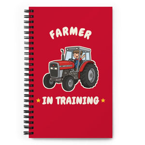Furrow & Fields Kids Notebook Farmer in Training Massey Ferguson 390T | Kids Notebook Quality Farmers Merch