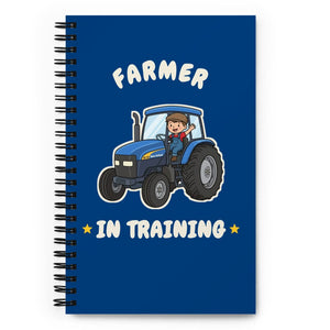 Furrow & Fields Kids Notebook Farmer in Training New Holland TM 155 | Kids Notebook Quality Farmers Merch