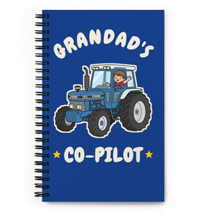 Furrow & Fields Kids Notebook Grandad's Co-Pilot Ford 7810 | Kids Notebook Quality Farmers Merch