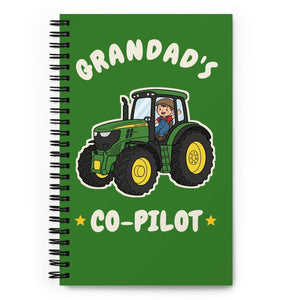 Furrow & Fields Kids Notebook Grandad's Co-Pilot John Deere 6R 250 | Kids Notebook Quality Farmers Merch