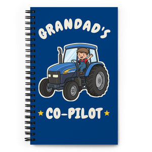Furrow & Fields Kids Notebook Grandad's Co-Pilot New Holland TM 155 | Kids Notebook Quality Farmers Merch