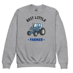Furrow & Fields Kids Premium Sweatshirt Sport Grey / XS Best Little Farmer Ford 7810 | Kids Premium Sweatshirt Quality Farmers Merch