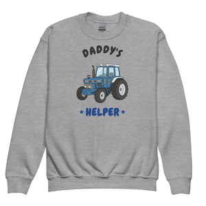 Furrow & Fields Kids Premium Sweatshirt Sport Grey / XS Daddy's Helper Ford 7810 | Kids Premium Sweatshirt Quality Farmers Merch