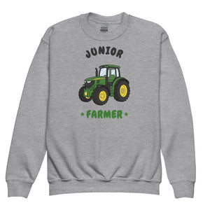 Furrow & Fields Kids Premium Sweatshirt Sport Grey / XS Junior Farmer John Deere 6R 250 | Kids Premium Sweatshirt Quality Farmers Merch