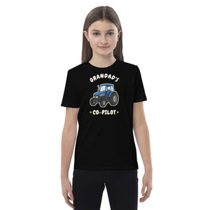 Furrow & Fields Kids Premium Tee Black / 3-4 Grandad's Co-Pilot New Holland TM 155 | Kids Premium Tee Quality Farmers Merch