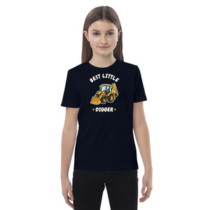 Furrow & Fields Kids Premium Tee French Navy / 3-4 Best Little Digger JCB 3CX | Kids Premium Tee Quality Farmers Merch