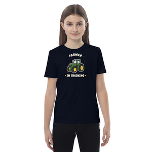 Furrow & Fields Kids Premium Tee French Navy / 3-4 Farmer in Training John Deere 6R 250 | Kids Premium Tee Quality Farmers Merch