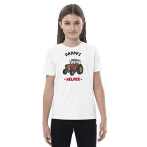 Furrow & Fields Kids Premium Tee White / 3-4 Daddy's Helper Massey Ferguson 390T | Kids Premium Tee Quality Farmers Merch