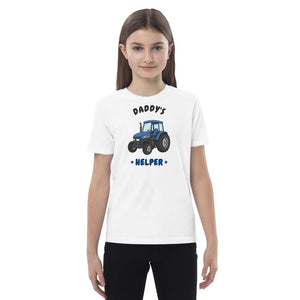 Furrow & Fields Kids Premium Tee White / 3-4 Daddy's Helper New Holland TM 155 | Kids Premium Tee Quality Farmers Merch