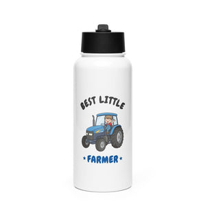 Furrow & Fields Kids Straw Bottle Best Little Farmer New Holland TM 155 | Kids Straw Bottle Quality Farmers Merch