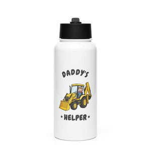 Furrow & Fields Kids Straw Bottle Daddy's Helper JCB 3CX | Kids Straw Bottle Quality Farmers Merch