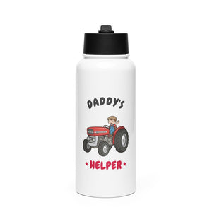 Furrow & Fields Kids Straw Bottle Daddy's Helper Massey Ferguson 135 | Kids Straw Bottle Quality Farmers Merch