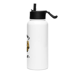 Furrow & Fields Kids Straw Bottle Grandad's Co-Pilot JCB 3CX | Kids Straw Bottle Quality Farmers Merch