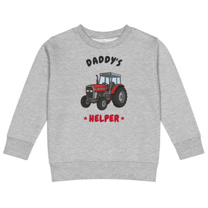 Furrow & Fields Kids Sweatshirt Heather / 2 Daddy's Helper Massey Ferguson 390T | Kids Sweatshirt Quality Farmers Merch