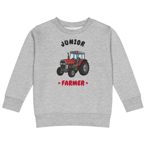 Furrow & Fields Kids Sweatshirt Heather / 2 Junior Farmer Massey Ferguson 390T | Kids Sweatshirt Quality Farmers Merch