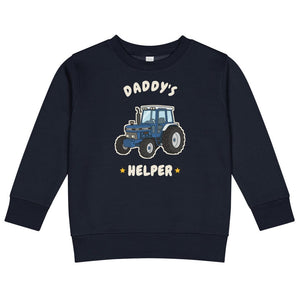 Furrow & Fields Kids Sweatshirt Navy / 2 Daddy's Helper Ford 7810 | Kids Sweatshirt Quality Farmers Merch