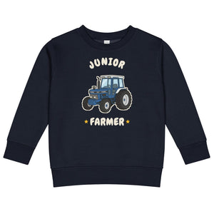 Furrow & Fields Kids Sweatshirt Navy / 2 Junior Farmer Ford 7810 | Kids Sweatshirt Quality Farmers Merch