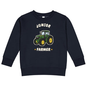 Furrow & Fields Kids Sweatshirt Navy / 2 Junior Farmer John Deere 6R 250 | Kids Sweatshirt Quality Farmers Merch