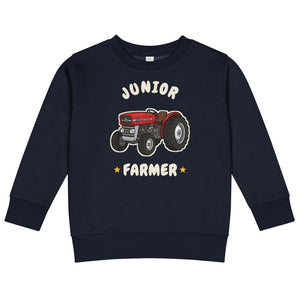 Furrow & Fields Kids Sweatshirt Navy / 2 Junior Farmer Massey Ferguson 135 | Kids Sweatshirt Quality Farmers Merch