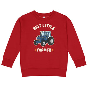 Furrow & Fields Kids Sweatshirt Red / 2 Best Little Farmer Ford 7810 | Kids Sweatshirt Quality Farmers Merch