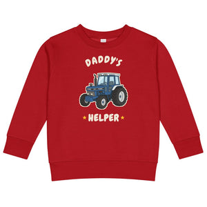 Furrow & Fields Kids Sweatshirt Red / 2 Daddy's Helper Ford 7810 | Kids Sweatshirt Quality Farmers Merch