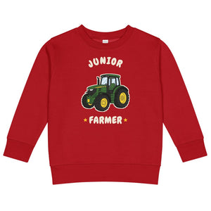 Furrow & Fields Kids Sweatshirt Red / 2 Junior Farmer John Deere 6R 250 | Kids Sweatshirt Quality Farmers Merch