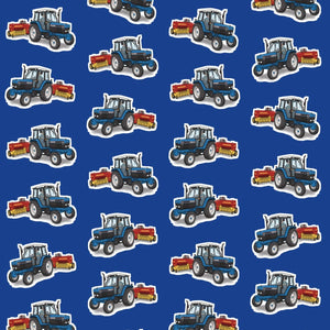 Furrow & Fields Kids T-Shirt Kids Ford 6640 Tractor T-Shirt – Blue Quality Farmers Merch