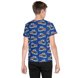 Furrow & Fields Kids T-Shirt Kids Ford 6640 Tractor T-Shirt – Blue Quality Farmers Merch