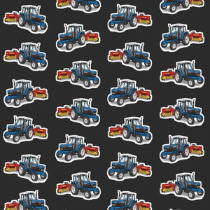 Furrow & Fields Kids T-Shirt Kids Ford 6640 Tractor T-Shirt – Charcoal Quality Farmers Merch
