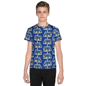 Furrow & Fields Kids T-Shirt Kids Ford 7000 Tractor T-Shirt – Blue Quality Farmers Merch