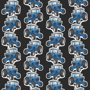 Furrow & Fields Kids T-Shirt Kids Ford 7700 Tractor T-Shirt – Charcoal Quality Farmers Merch