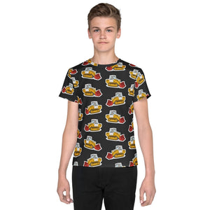 Furrow & Fields Kids T-Shirt Kids JCB 112 Tractor T-Shirt – Charcoal Quality Farmers Merch