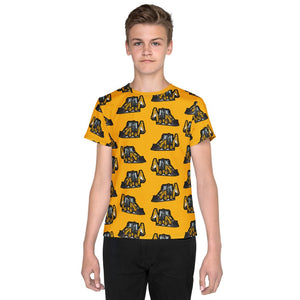 Furrow & Fields Kids T-Shirt Kids JCB 1CX Tractor T-Shirt – Yellow Quality Farmers Merch