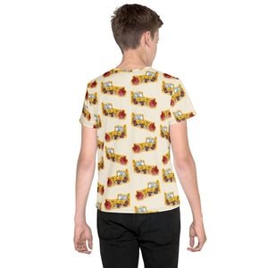 Furrow & Fields Kids T-Shirt Kids JCB 3C II Tractor T-Shirt – Cream Quality Farmers Merch