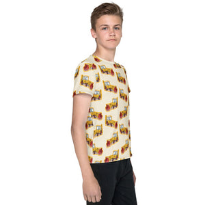 Furrow & Fields Kids T-Shirt Kids JCB 3C II Tractor T-Shirt – Cream Quality Farmers Merch