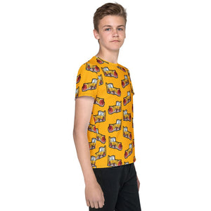 Furrow & Fields Kids T-Shirt Kids JCB 3C II Tractor T-Shirt – Yellow Quality Farmers Merch