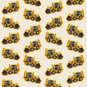 Furrow & Fields Kids T-Shirt Kids JCB 3CX Sitemaster Plus Tractor T-Shirt – Cream Quality Farmers Merch