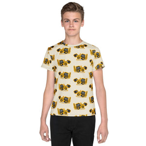 Furrow & Fields Kids T-Shirt Kids JCB 3CX Sitemaster SRS Tractor T-Shirt – Cream Quality Farmers Merch
