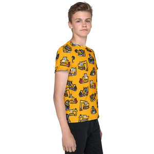 Furrow & Fields Kids T-Shirt Kids JCB All-Over Print T-Shirt Quality Farmers Merch