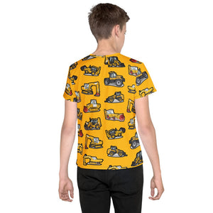 Furrow & Fields Kids T-Shirt Kids JCB All-Over Print T-Shirt Quality Farmers Merch