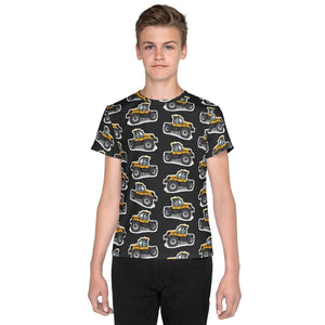 Furrow & Fields Kids T-Shirt Kids JCB Fastrac 3190 Tractor T-Shirt – Charcoal Quality Farmers Merch