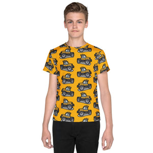 Furrow & Fields Kids T-Shirt Kids JCB Fastrac 3190 Tractor T-Shirt – Yellow Quality Farmers Merch