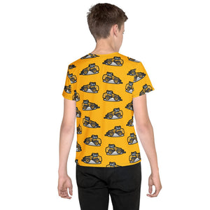 Furrow & Fields Kids T-Shirt Kids JCB TM420 Tractor T-Shirt – Yellow Quality Farmers Merch