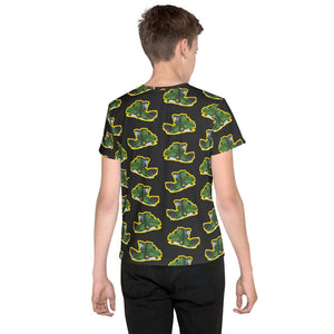 Furrow & Fields Kids T-Shirt Kids John Deere 1085 Tractor T-Shirt – Charcoal Quality Farmers Merch